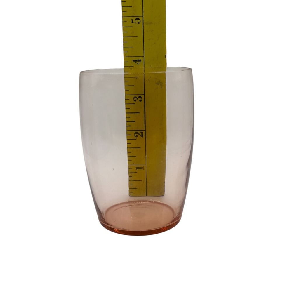 Ombre Pink‎ Glass Vase Flower Holder Home Decor Accent Piece 4 Inch - Picture 5 of 6